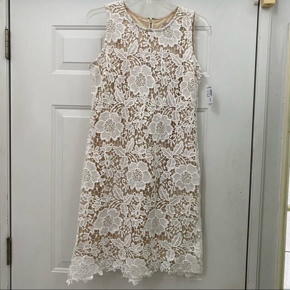 Dress Barn Dresses & Skirts - NWT Dressbarn white illusion lace dress